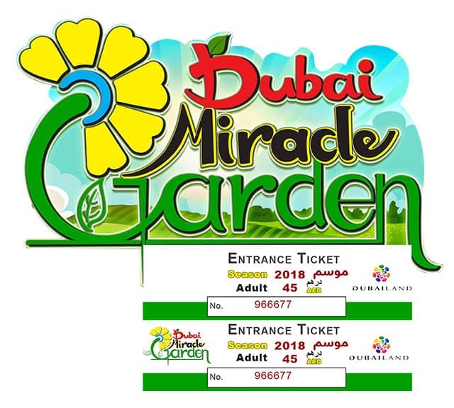 Popular ticket design of Dubai Miracle Garden.