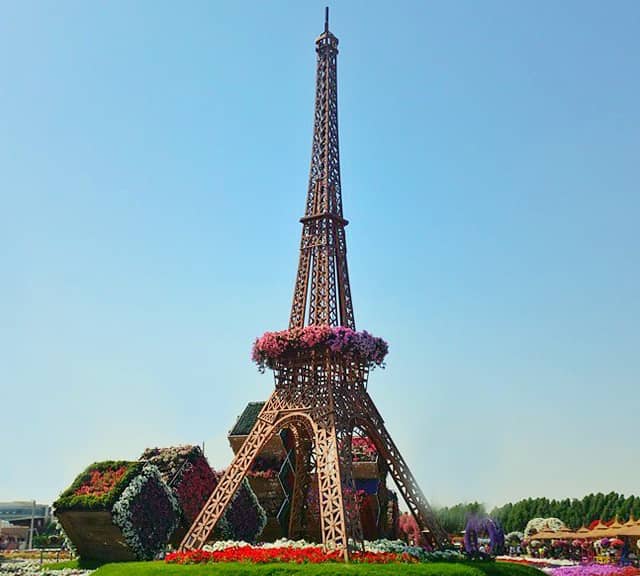 Eiffel Tower at Dubai Miracle Garden