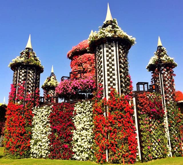 Floral Castles at the Dubai Miracle Garden