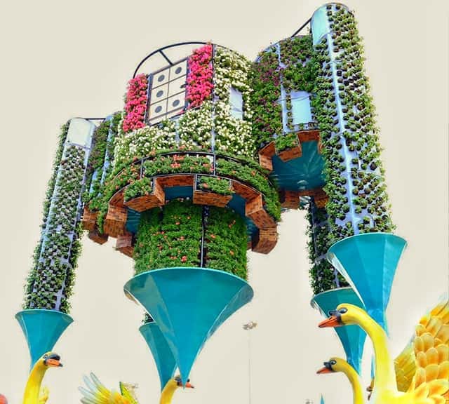Inverted Castle at the Dubai Miracle Garden.