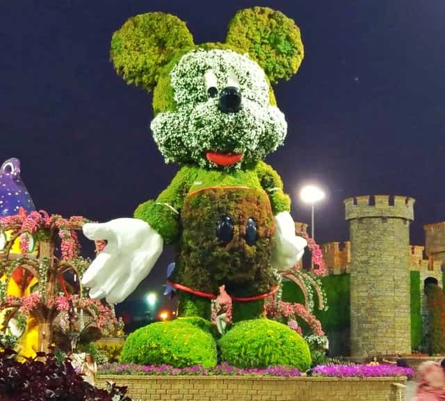 Mickey Mouse 90th Birthday celebrations at the Dubai Miracle Garden.