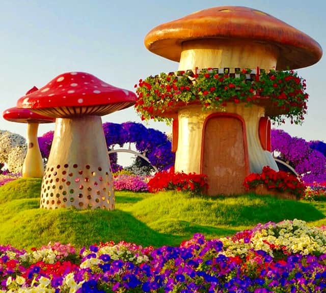 Mushroom Houses at Dubai Miracle Garden