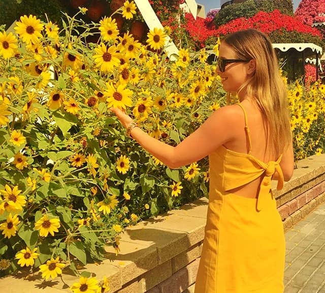 Visitors love Sunflowers at Dubai Miracle Garden