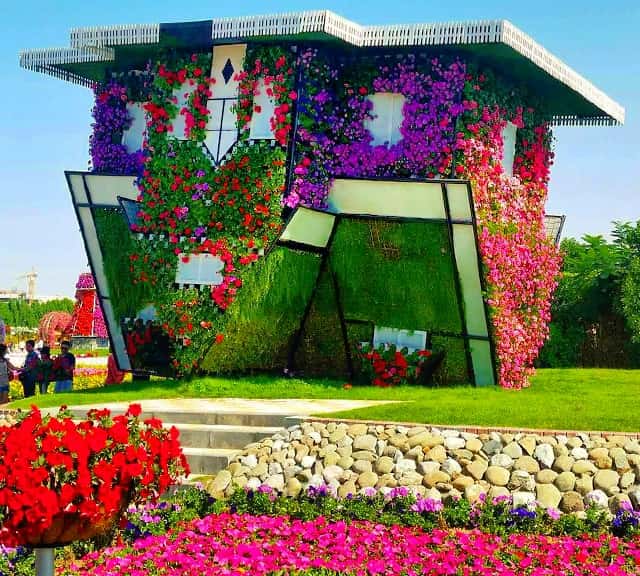 Size of the Upside-Down Floral House at the Dubai Miracle Garden