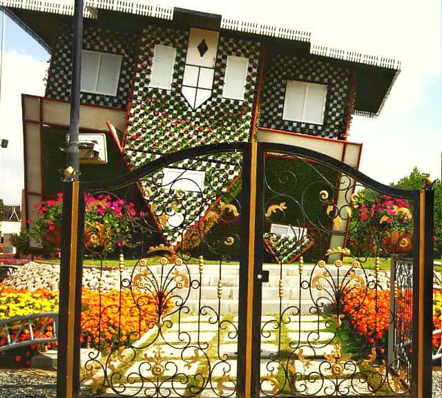 Structure of Upside-Down Floral House at the dubai Miracle Garden.
