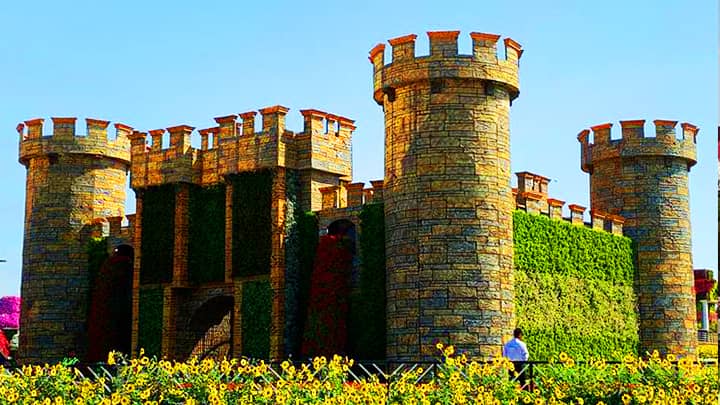 Flower Fort in Season 7 at the Dubai Miracle Garden.