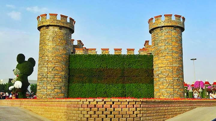 Size of the Flower Fort at the Dubai Miracle Garden.