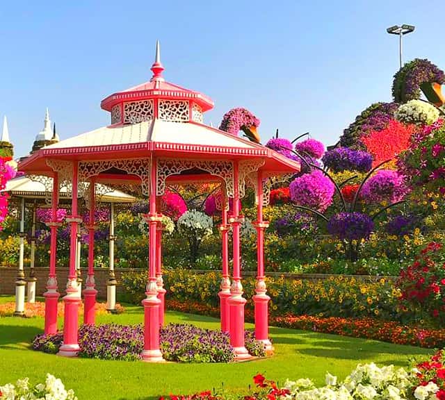 Gazebos at Season Six of the Dubai Miracle Garden.