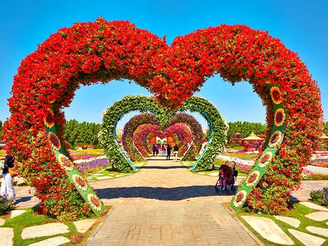 Dubai Miracle Garden Hearts Passage is most popular