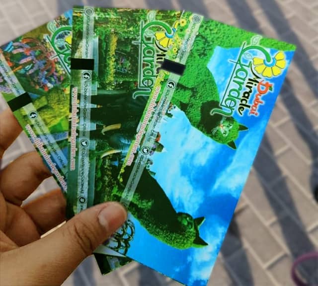 Ticket offerings of Dubai Miracle Garden.